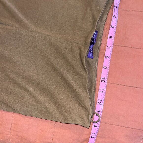 RALPH LAUREN PURPLE LABEL HIGH WAIST FLARED PANTS SIZE 8 TAN - Picture 7 of 11